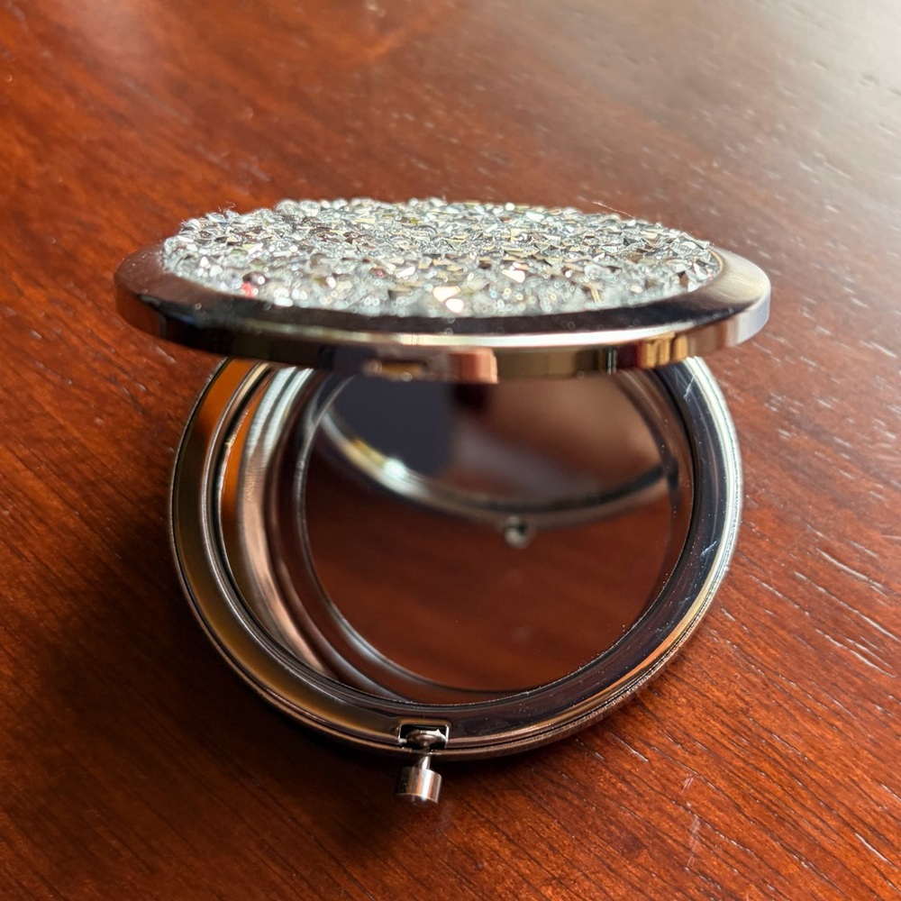 New Crystal Bling Compact Mirror - "You Are Awesome" Inspirational Gift